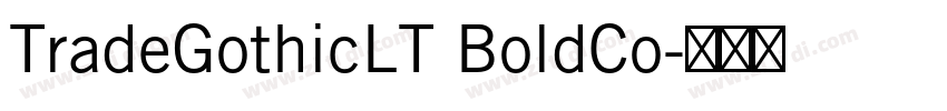 TradeGothicLT BoldCo字体转换